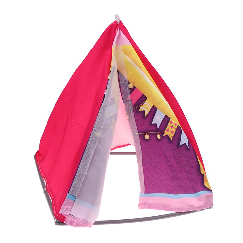 1/12 Dollhouse Simulation Camping Tent Model Doll Home Outdoor Scene Decoration Dolls House Accessories Kid Pretend Play Toys