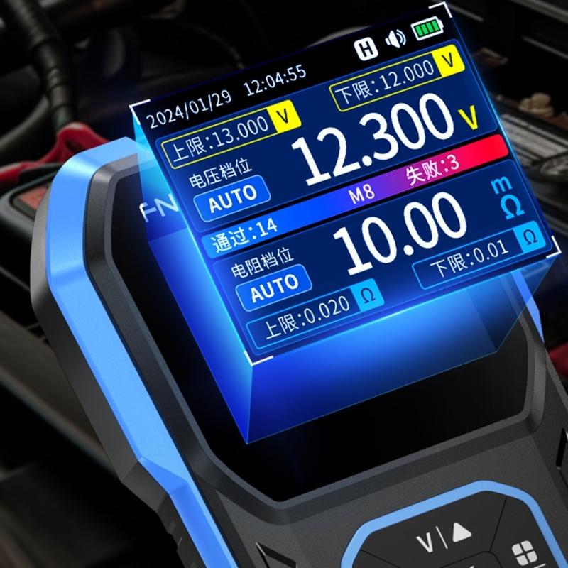 Easy Carry Battery Capacitor Tester with Large Screen Display Resistance for Accurate Voltages & Resistance Measurement