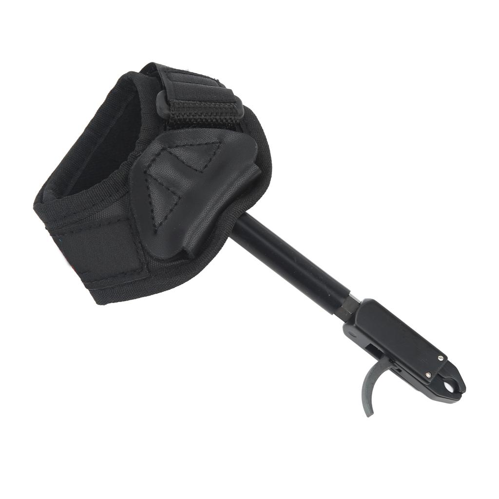 Bow Caliper Release Aid Aluminum Alloy Neoprene Wrist Strap Archery Accessories for Hunting Black Caliper Head