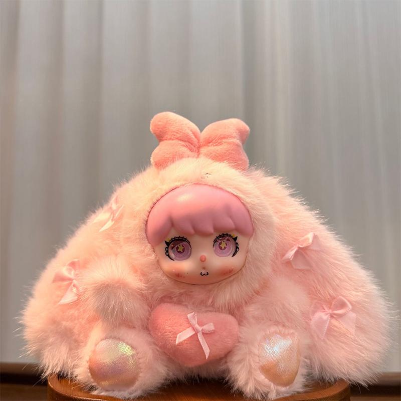 Cute Love Heart Vinyl Rabbit Ear Doll Toy Pendant Keychain Ornaments Backpack Hangings Decoration Gifts