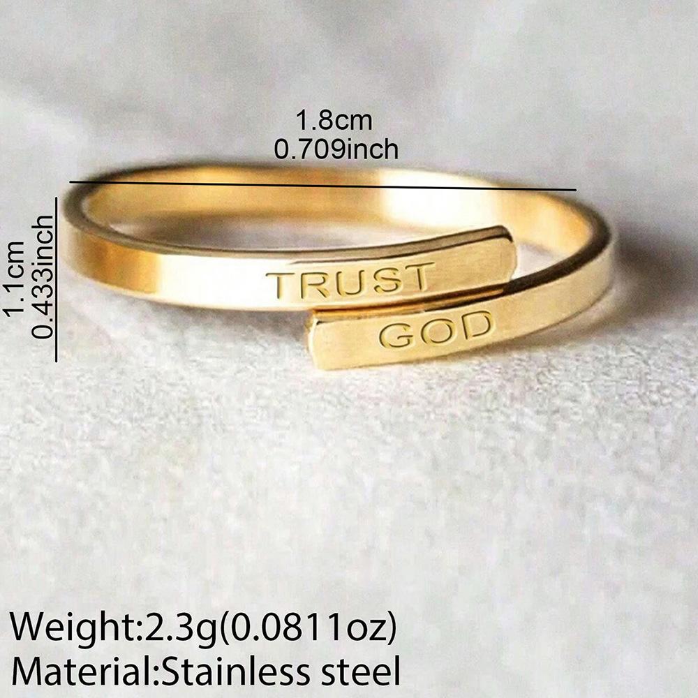 

European and American Fashion New Oil Pressure Opening, Couple Ring золотой