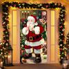 QZB2107-2122 Santa Claus Christmas Door Curtain for Festive Atmosphere