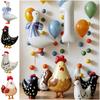 6 Stück Cartoon-Hühnchen-förmige Aluminiumfolien-Ballons Bauernhof-Geflügel-Ballons Bauernhof-Tier-Party