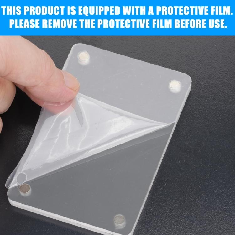 Pack of 3 Quick Install Acrylic Car Sun Visors Photo Clip Holders 3 Inch Universal Multifunction Safe Driving Design