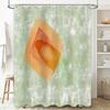 Modern geometric abstract shower curtain decorative bathroom accessories for home decor (Green)