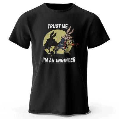 Vertrau mir, ich bin ein Ingenieur Gedrucktes 100% Baumwolle Y2k Klassisches Lustiges T-Shirt für Männer Frauen Sportbekleidung Tops T-Shirts