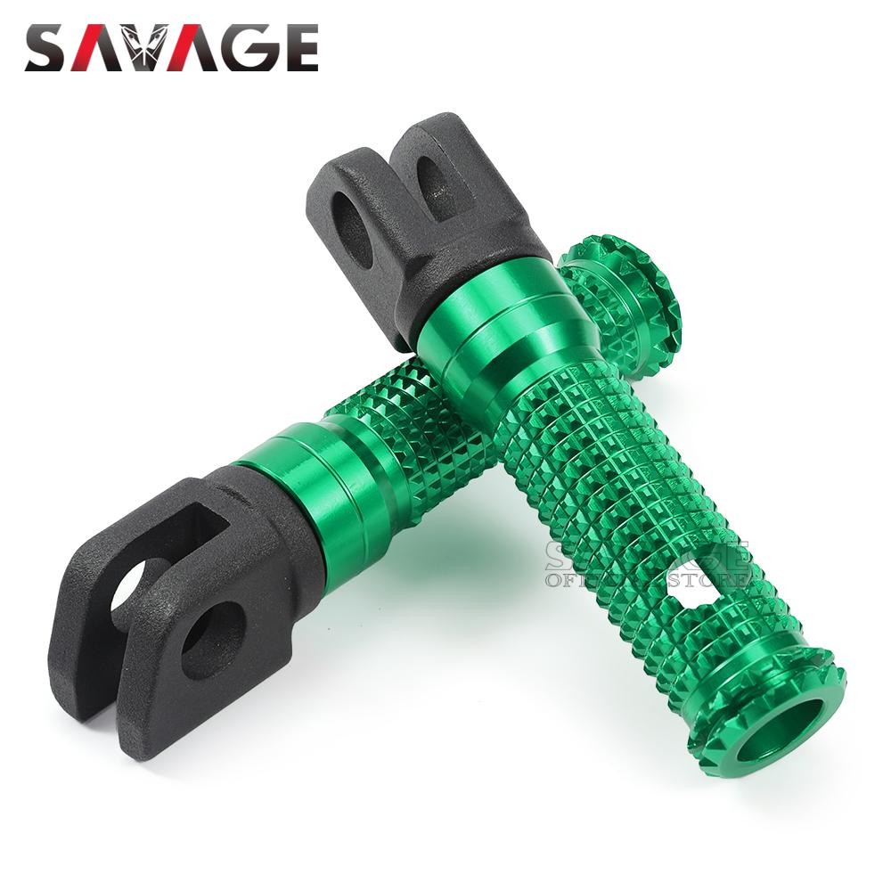 Reposapiés Delantero Estriberas Pedal Para KAWASAKI Z900 Z750 Z650 Z300 Z250 Z125 VERSYS 650 1000 X300 NINJA 250 300 ZX14R Reposapiés del Conductor