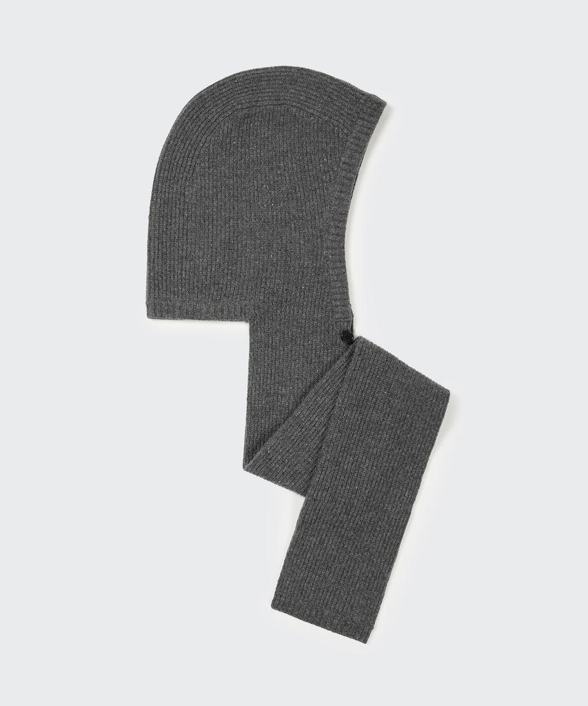 Musinsa Standard Lambswool Knit Scarf Balaclava [Medium Gray]