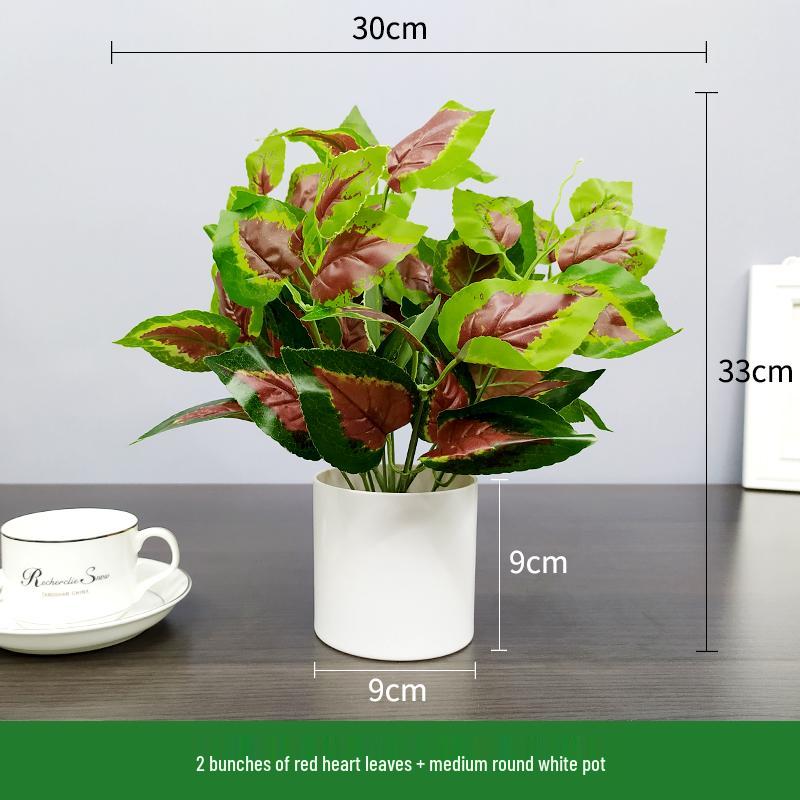 Nordic Artificial Green Plant Bonsai for Office or Home Decor - Small Indoor Potted Ornament