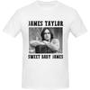 HRGGWYB Herren James Music Taylor Reines Baumwoll Sommer Freizeit und Modisches T-Shirt(1)