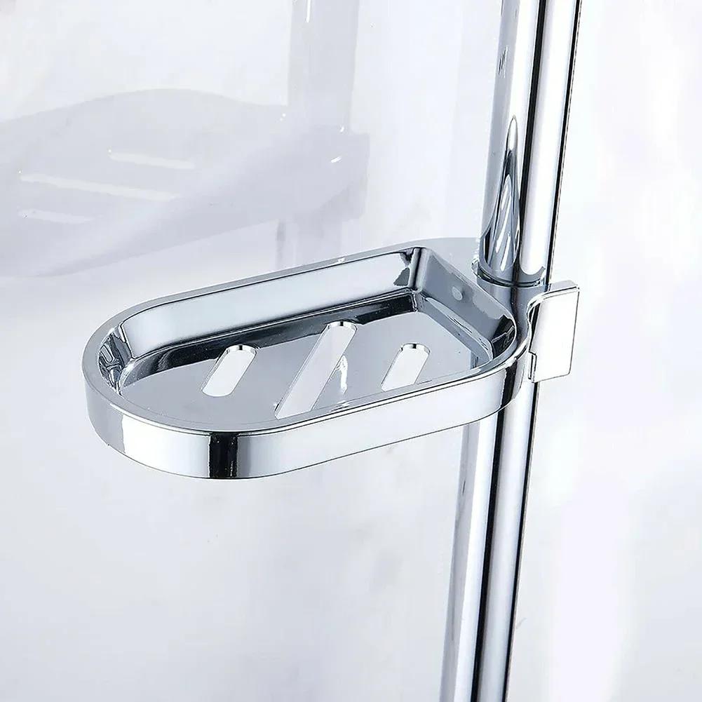 Asta Doccia Porta Sapone Scatola Porta Sapone Pallet Porta Sapone Asta Doccia Barra Scorrevole Cromo Per Barra Scorrevole Vassoio Bagno Per Casa