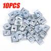 10PCS U Nut Kit Stainless Steel WithThreaded Nut Clip for Car Motorcycle Truck Bumper Auto Fender Fastener Rust Protection Clip
