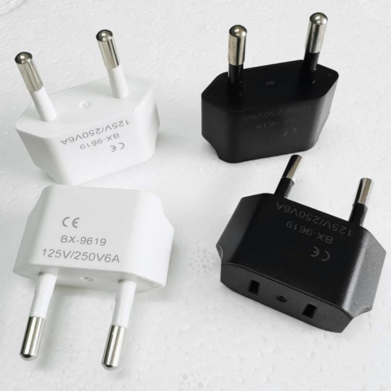 Adapter wtyczki zasilania podróżny z USA do Europy Płaski na Okrągły Amerykański na Europejski Gniazdko Adapter ładowania do telefonu komórkowego