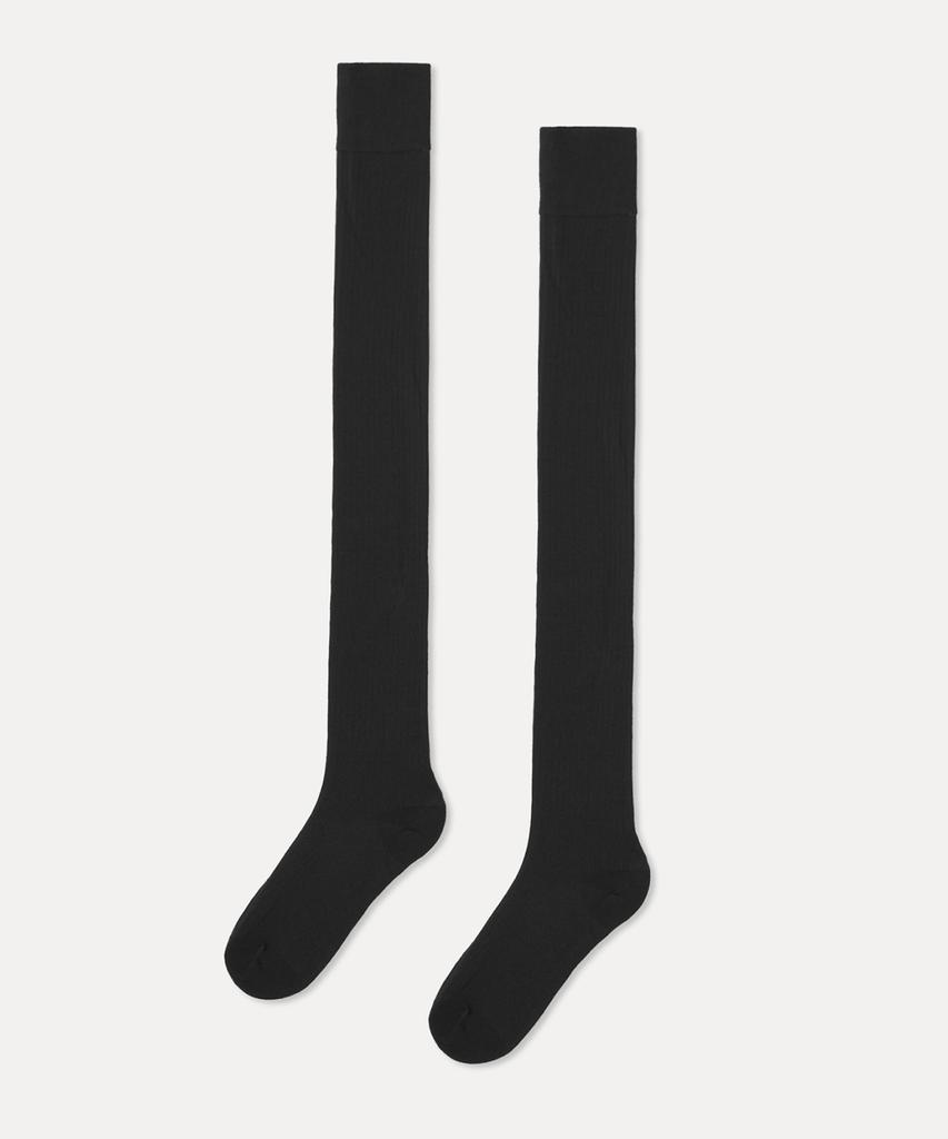 MIXXO See-Through Ribbed Knee-High Socks_Miaayg315A