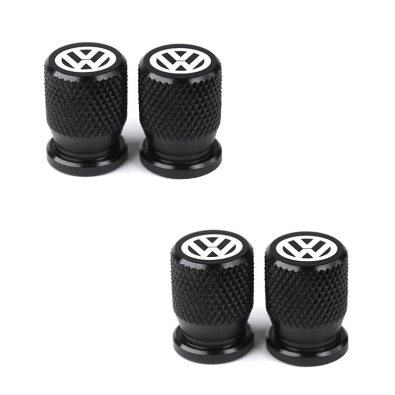 For VOLKSWAGEN 4pcs Car Wheel Tire Valve Caps Aluminum Airtight Covers Badge Emblem for VW Volkswagen Golf Polo Passat Tiguan To