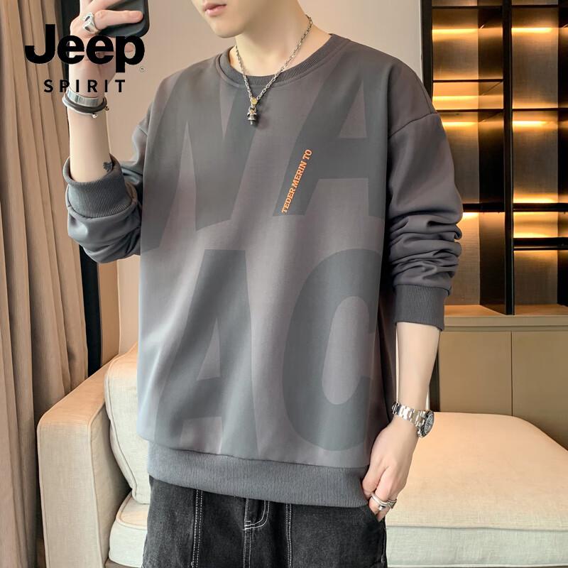 

JEEP SPIRIT Мужская толстовка с длинным рукавом свободного кроя Осень 2025 6586