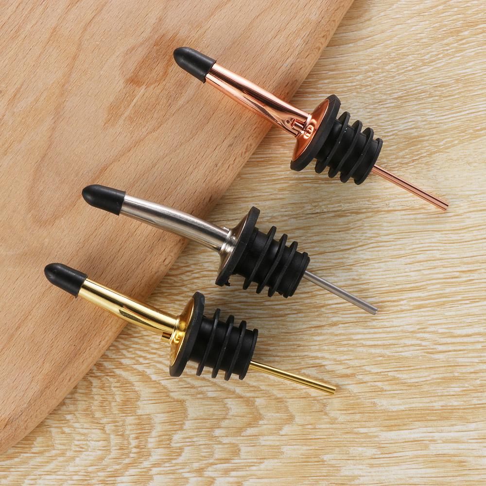 1/3PCS Barware Dispenser Free Flow Wine Pourer Stainless Steel Bottle Cap Spout Stopper