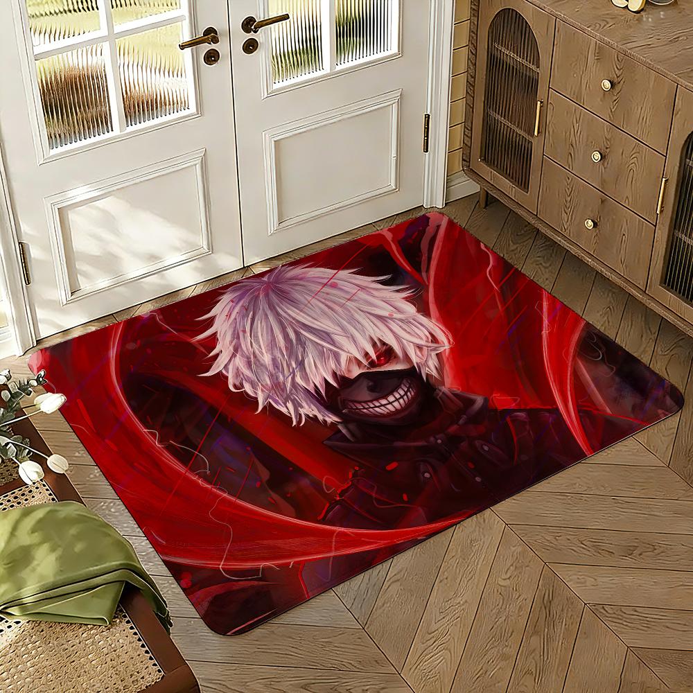 Tokyo Ghoul Floor Mat Soft Thickened Absorbent Non-Slip Bedroom Living Room Door Mat Home Decor Flannel Rugs