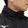 Mizuno MC Line Breath Thermo Insulated Warmer 32MEC630 Jacket, Heat-Generating Material, Water-Repellent, Windproof, Black/White,