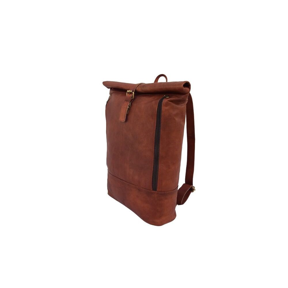 Leather Backpack Shoulder Bag 17" Laptop Rucksack Office School Handbags Rolltop