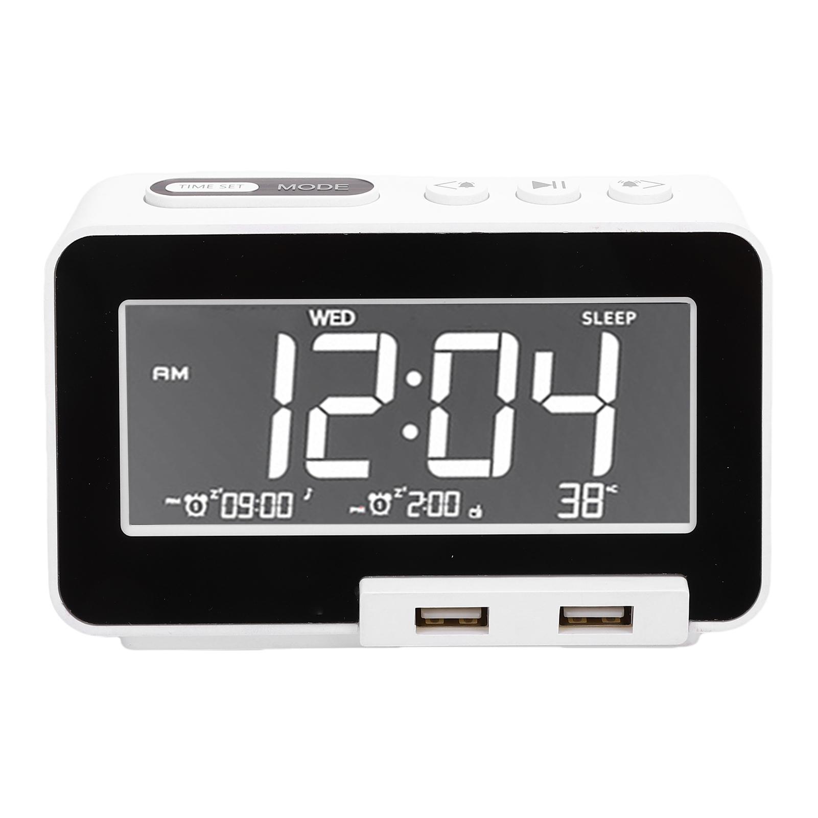 

Wireless Bluetooth Speaker Clock LCD Display 2 Timer Stepless Brightness Adjustment Desktop Clock Support Time US Version белый