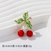 Alloy pearl fruit brooch grape cherry rhinestone oil drop brooch pineapple durian lotus brooch factory direct sales