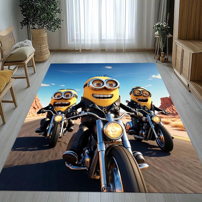 

Cute Minions cartoon Living Room Non-Slip Area Rug Soft Carpet for Bedroom Kids Playroom Sofa,Home Decor Doormat Gift 40x60cm