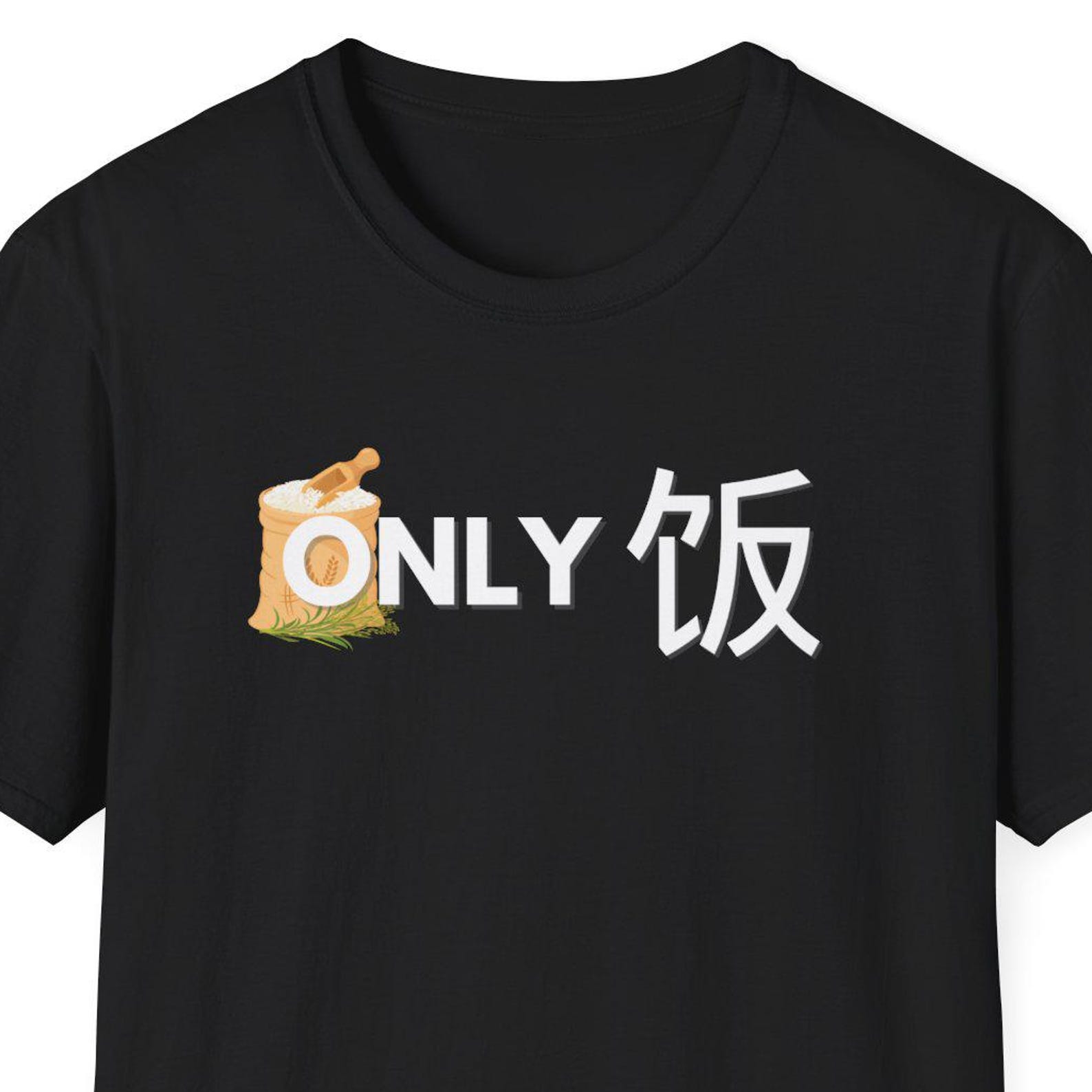 Only Fan Shirt, Only Rice Shirt, Fried Rice Lover Gift, Gift for Asian, Asian Shirt, Chinese Shirt, Gift for Chinese Friend, Funny Shirt S