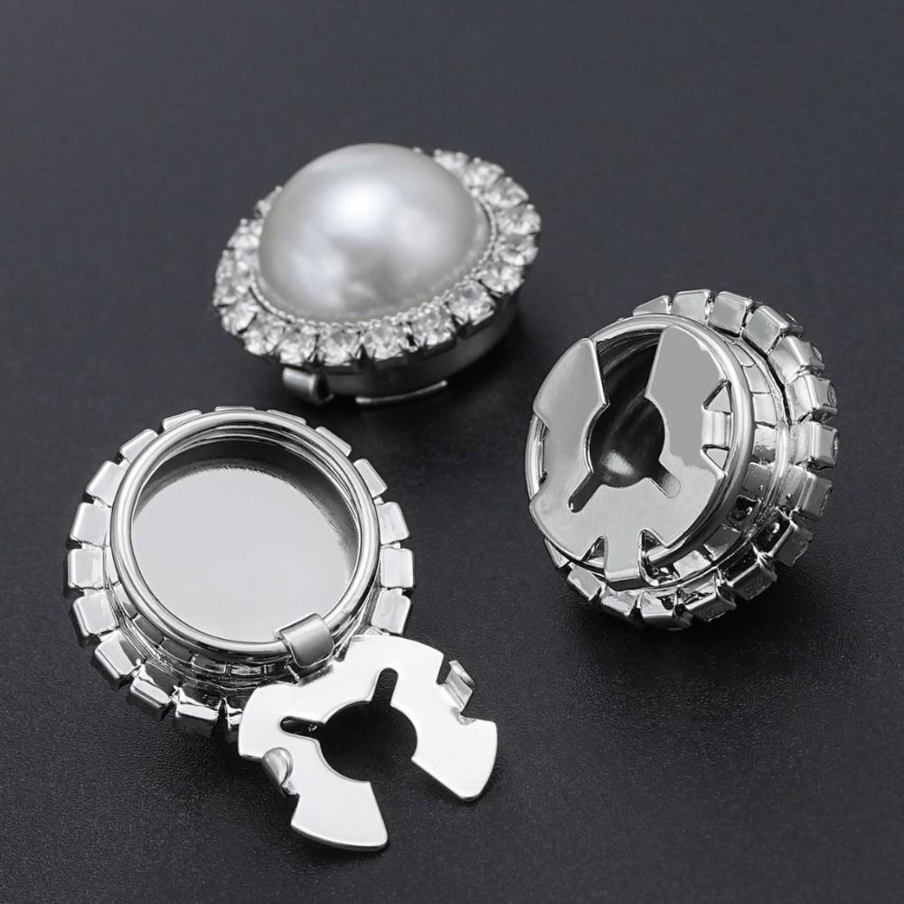 Gifts Round Rhinestone Cufflinks Rhinestone DIY Button Cover Beads Sewing Accessories Shirt Button Clip Formal Attire