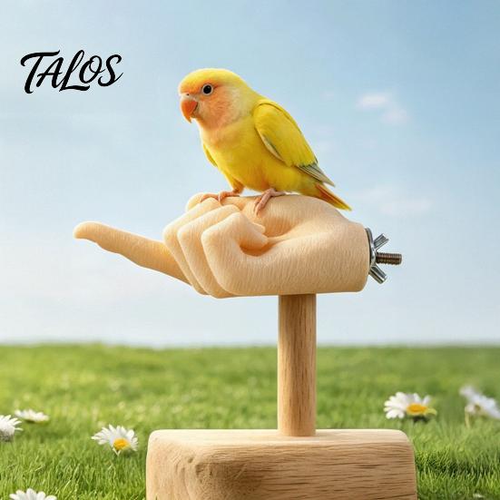 Bird Perch Stand Hand-Shaped Parrot Stand, Non-Slip Cage Mount Resting Perches, Desensitization Interactive Training Toy, Accessories Toy