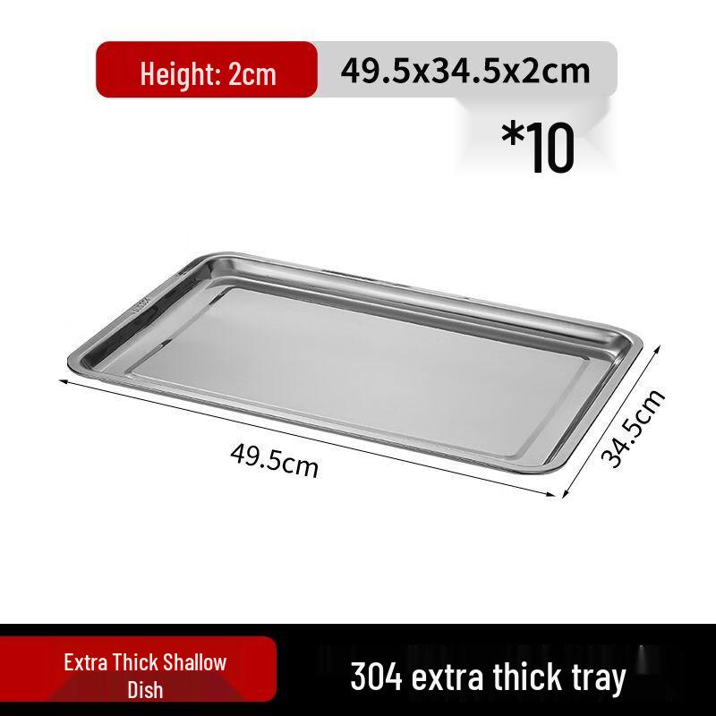 Rectangular Stainless Steel Food Tray
