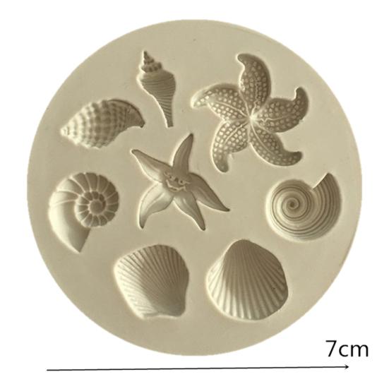 Conch Seesterne Muschelform Silikon Kuchenform Süßigkeiten Backformen Dekorationswerkzeug