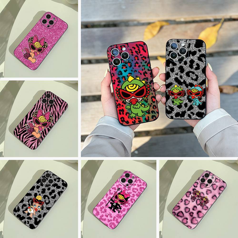 Young & Trendy H-Hysteric M-Mini Phone Case For iPhone 17,16,15,14,13,12,11 Pro Max, Lightweight and Practical Soft Black Cover