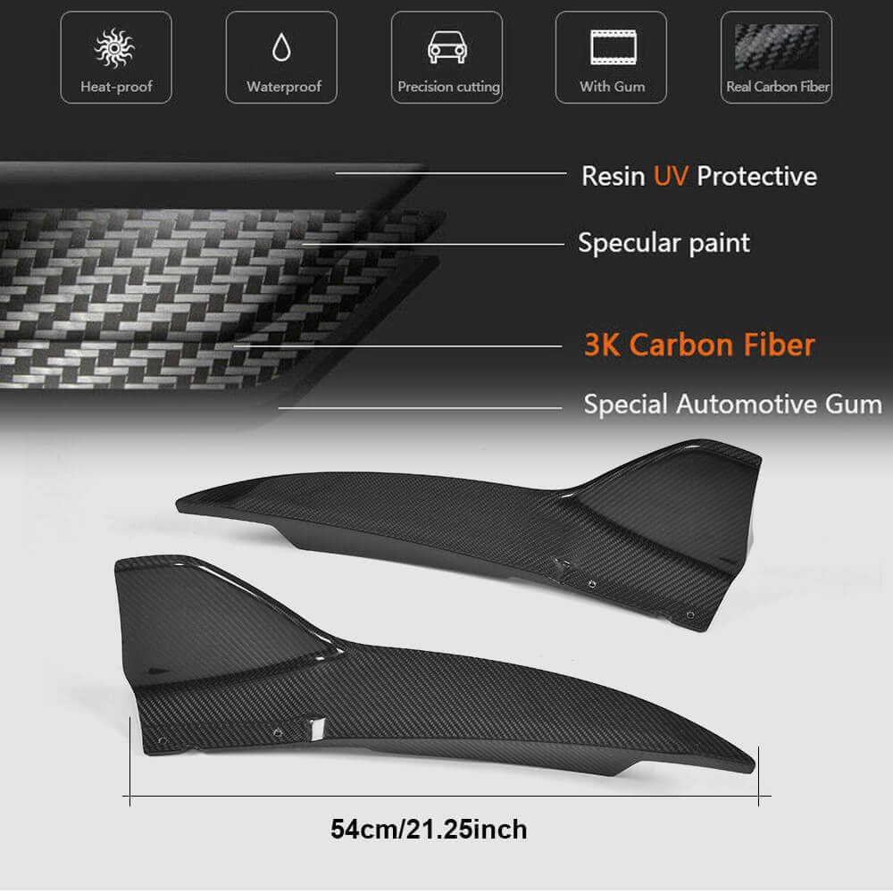 Rear Bumper Pads (for Base/F-Sport 2016-2020, Carbon) for Lexus IS 2013-