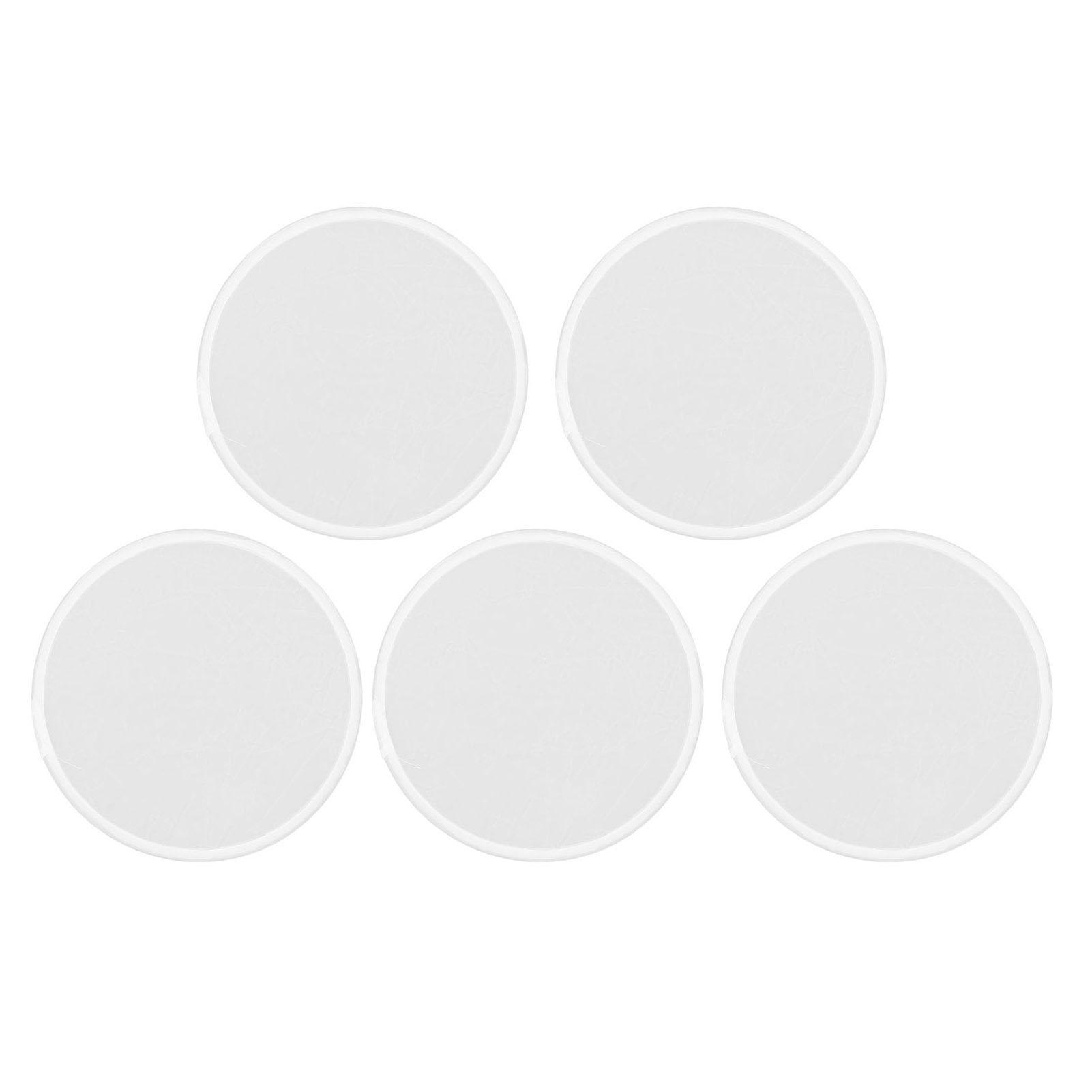 

5 шт. Белый летающий дисковый веер из полиэстера с сумкой для хранения, сделай сам, пустой складной ручной веер для свадебной вечеринки