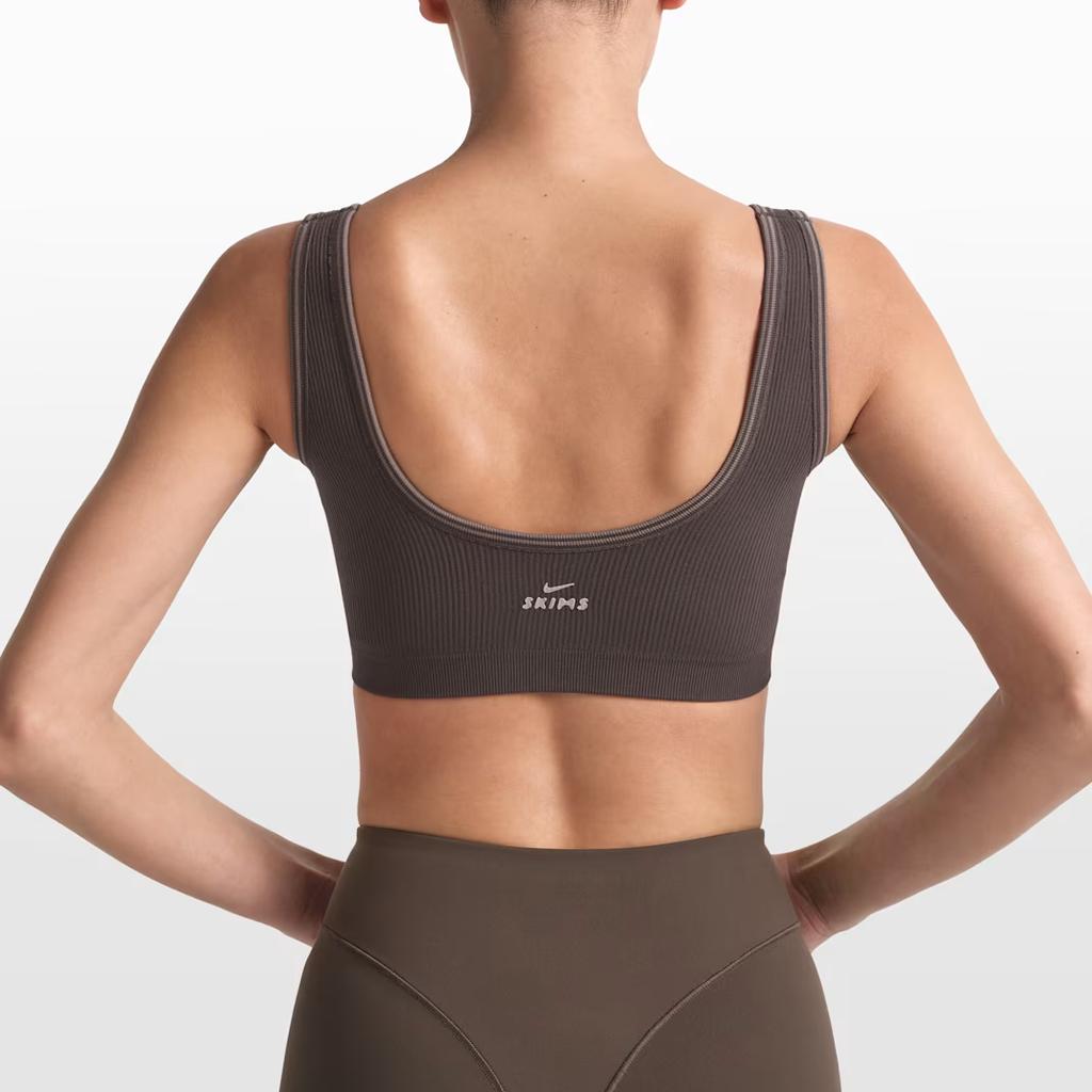 Nike × SKIMS Ribbed Seamless Soft Lightweight Breathable Sports Bra Women Underwear BABRA9713W-PHR
