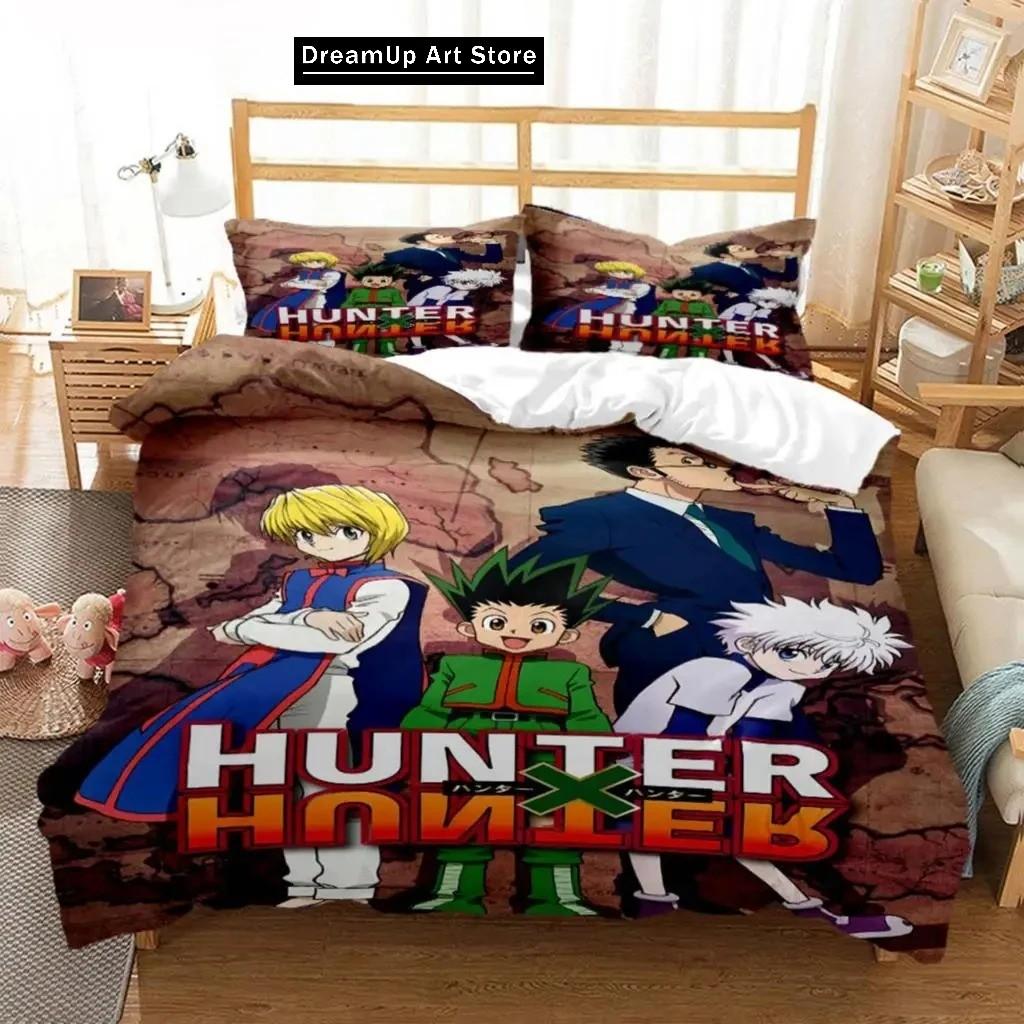 3D Print Fashion Anime HUNTER HUNTER Bedding Set Boys Girls Twin Queen Full Size Duvet Cover Pillowcase Bed Adult Bedroom