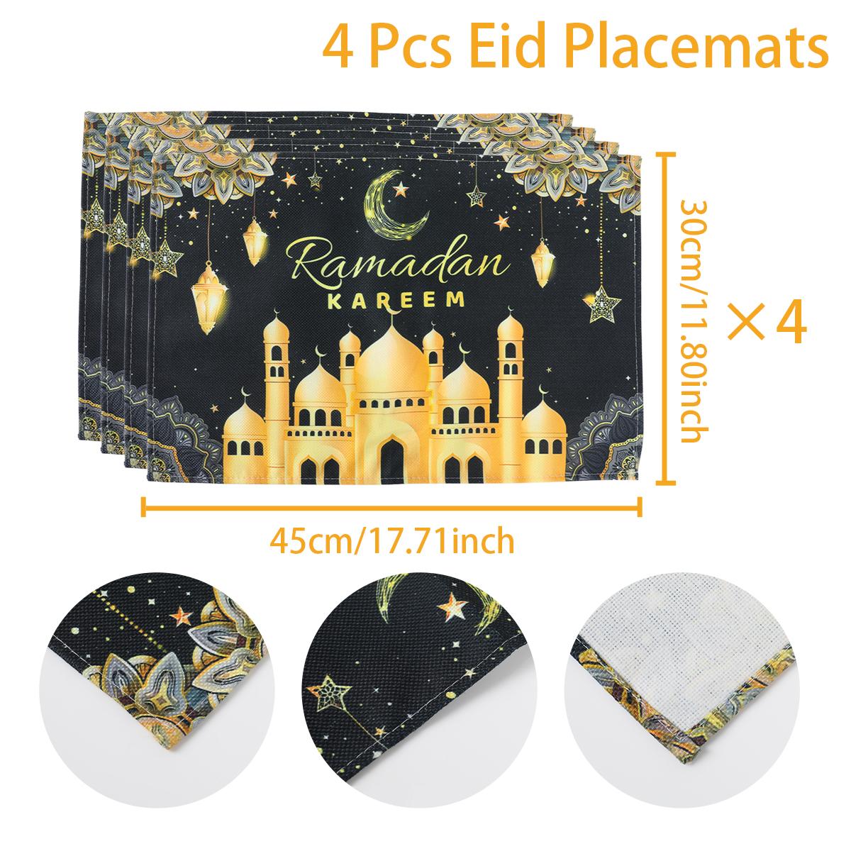

Ид Мубарак Обеденный коврик Рамадан Карим Подставка для стола Рамадан Украшение Исламский Мусульманский Ид аль-Фитр Принадлежности для вечеринки 2024