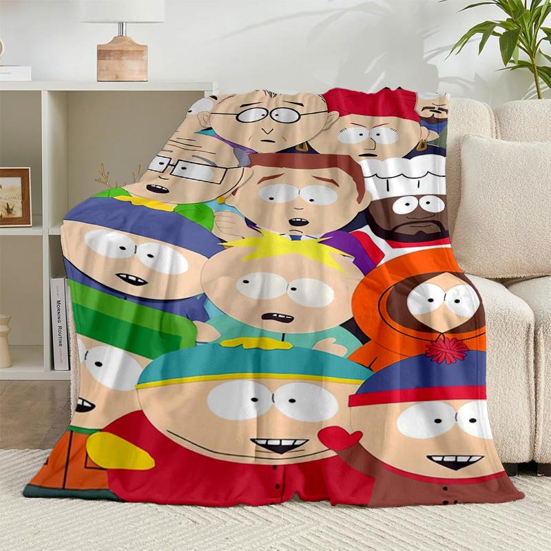 1PC South Friends Adventure Flannel Blanket Gift, Suitable for Both Men And Women, Soft Ideal for Beds And Sofa, Birthday Or Christmas Gift