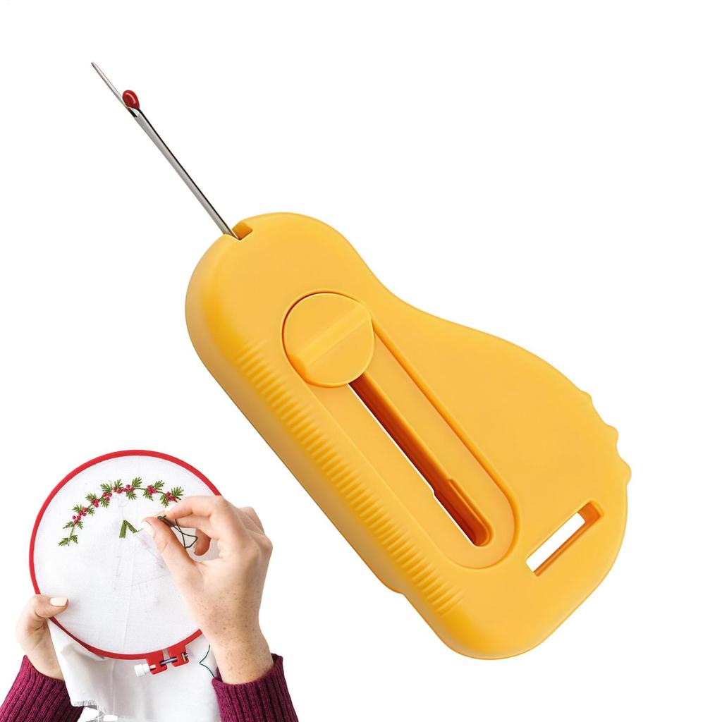 2 in 1 Sewing needle threader seam remover Embroidery threader Retractable Crafting Needle Sewing thread remover accessories