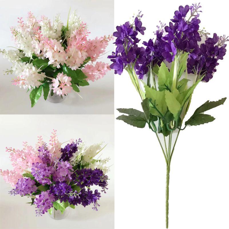 Lifelike 5 Heads Artificial Hyacinth Fake Silk Flowers Bouquet Ideal For Party Decorations