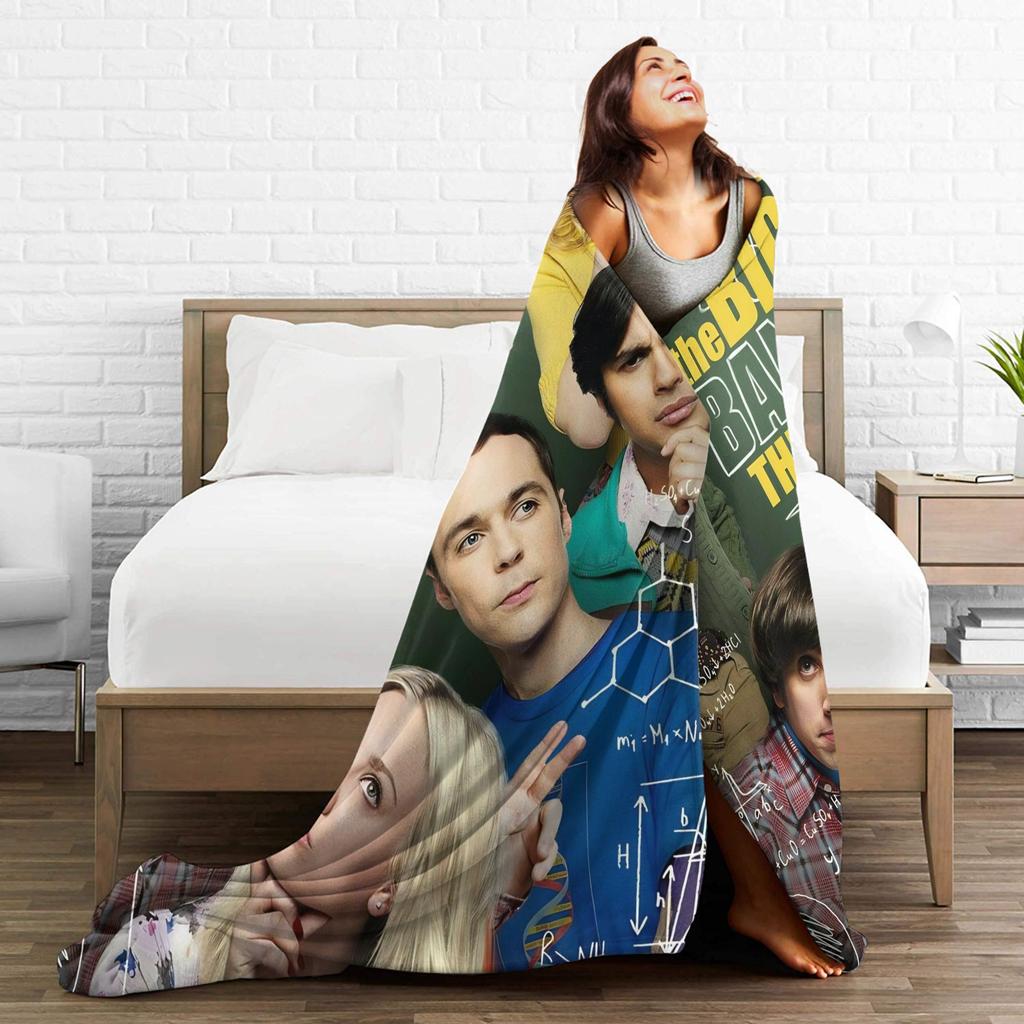 The Big Bang Theory Flannel Blanket Winter Super Warm Throw Blanket for Kids Adult Living Room Bedspread Sofa Bed Cover