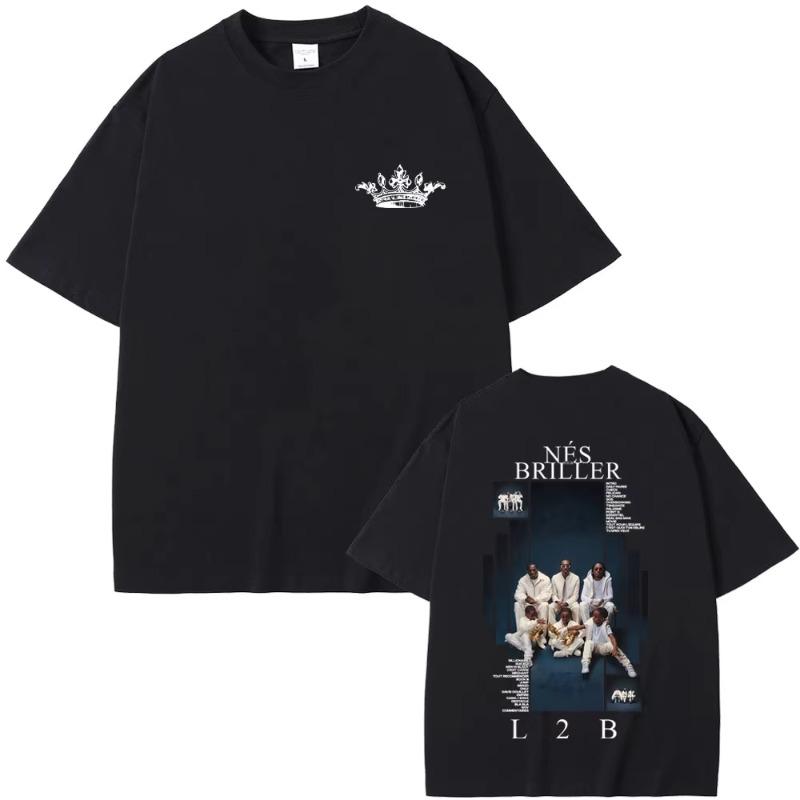 Rapper L2B Nes Pour Briller Album Grafické Tričko Pánské Dámské Hip Hop Móda Pop Music Tričko Pánské Ležérní Bavlna Vintage Trička