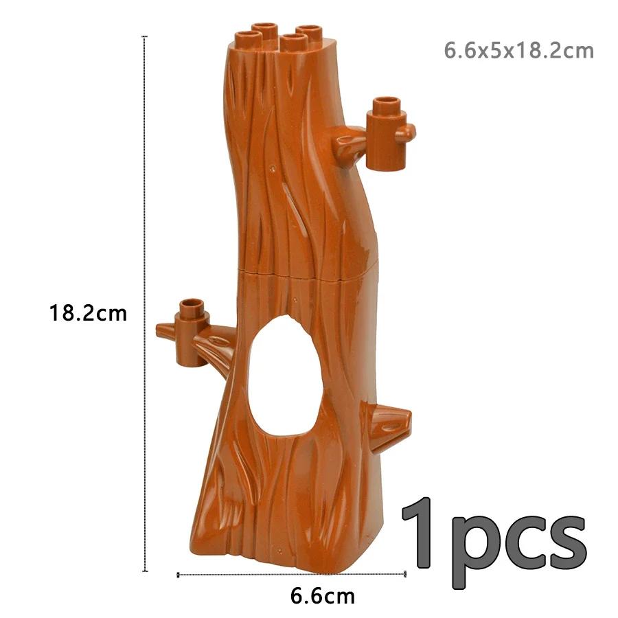 

Строительный блок большого размера, растение, фрукты, аксессуары, цветок, трава, пень, украшение, ферма, совместимые большие тарелки, кирпичные игрушки Duploes