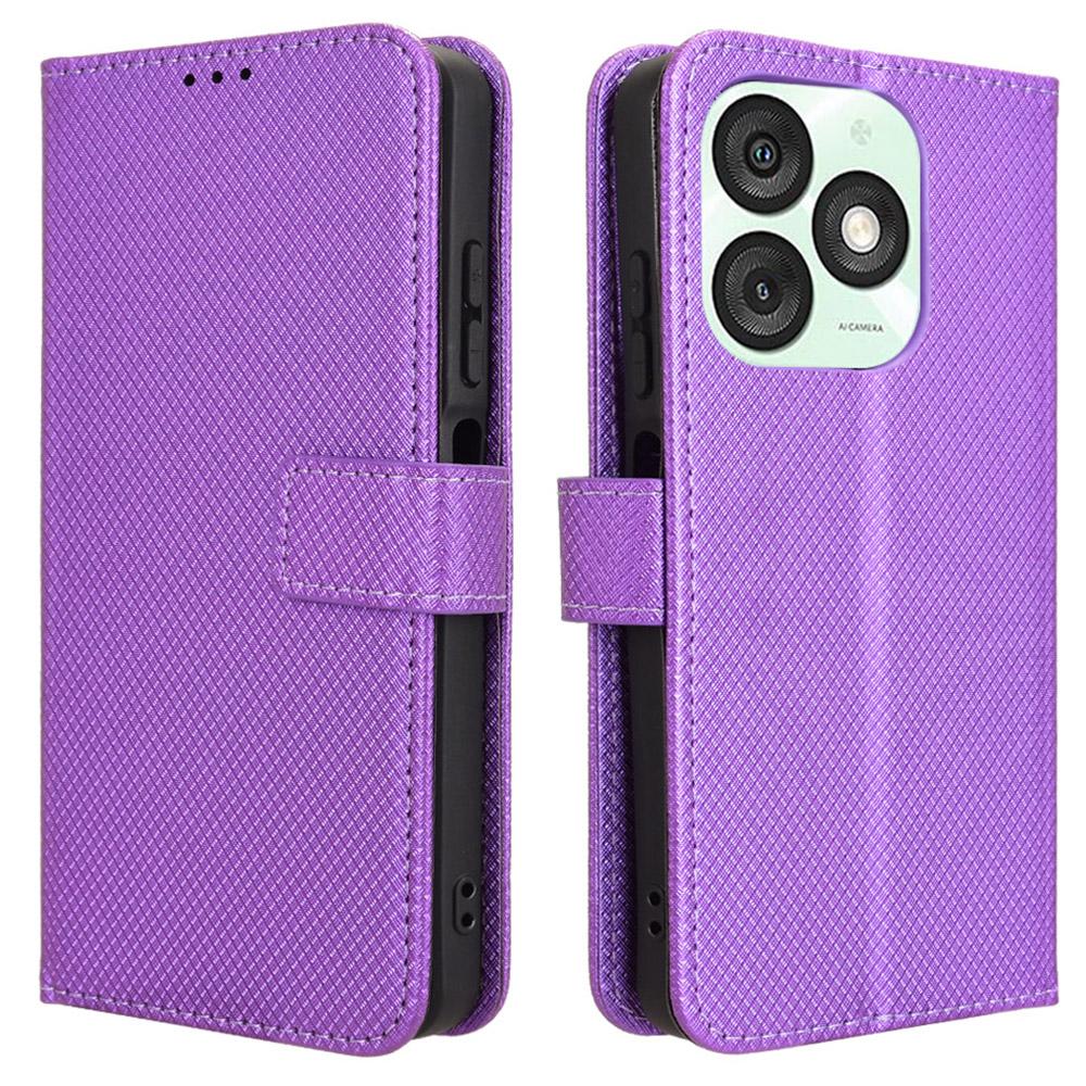 For itel A50 Case Diamond Texture PU Leather Phone Cover