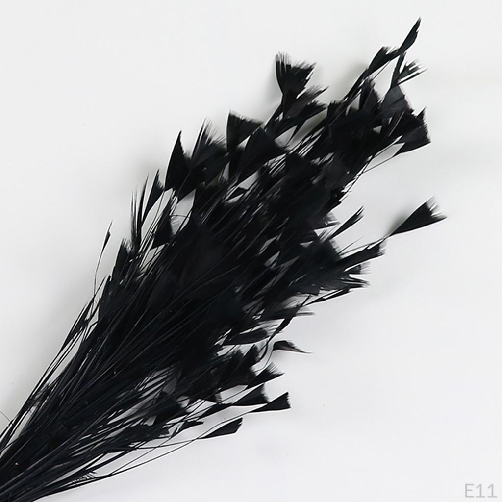 25 30cm Colored Chicken Feather Sprays On Wire For Florist Decor