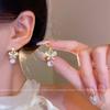 Temperament Opal Flower Ear Buckles Women's Design Earrings Ears