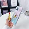 For iPhone 16 Pro Case with Heart Mirror Epoxy Glitter TPU+Acrylic Phone Back Cover