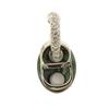 Used CD Icon Crystal Hoops 7983 Metal Silver Swing Jade Stone Rhinestone Women's 10656 from Japan AUTHENTIC