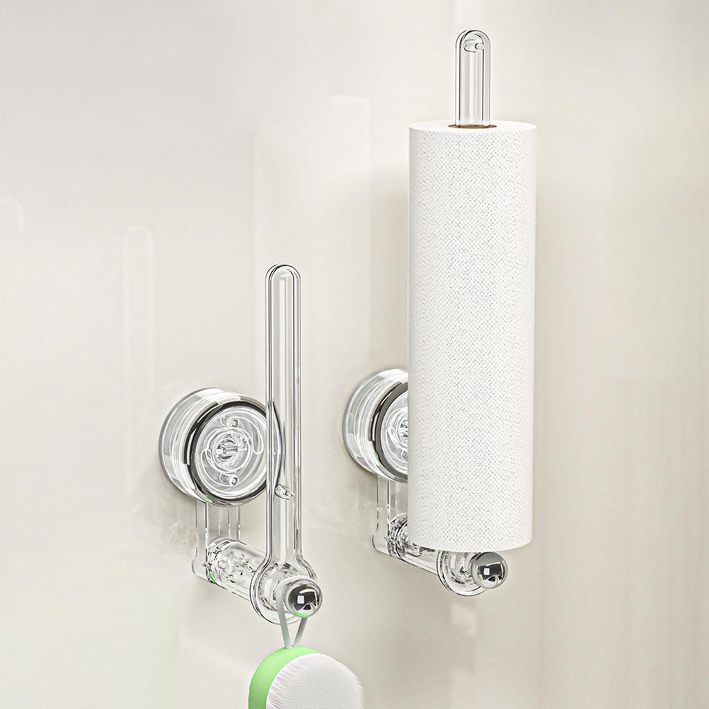 Kitchen Paper Towel Holder Suction Cup Tissue Hanger Toilet Roll Paper Dispenser Cabinet Storage Napkin Rack Bathroom Accessory